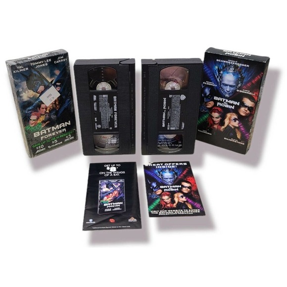 Batman and Robin & Batman Forever VHS combo with Inserts. - Picture 1 of 5